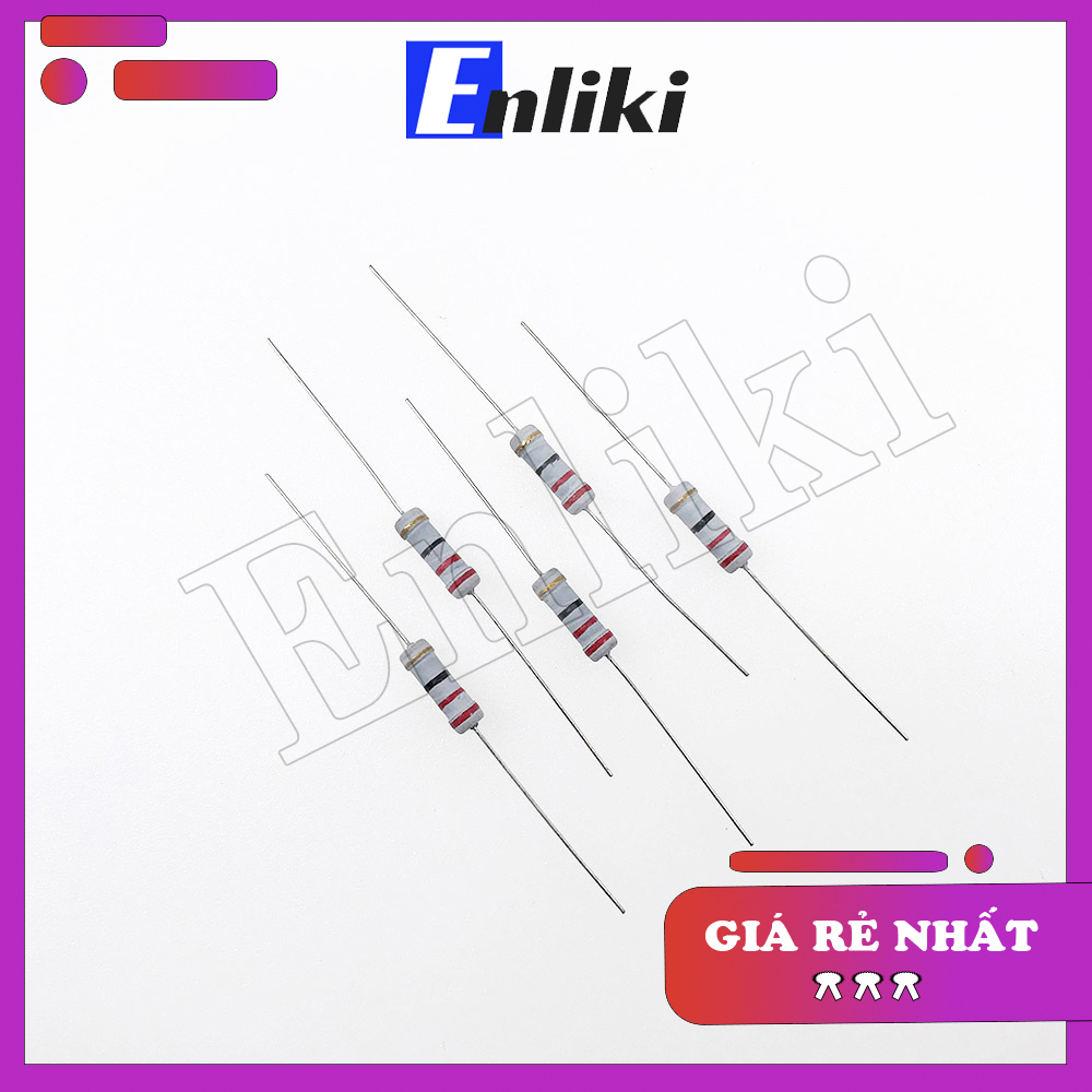 5 chiếc điện trở 2.2k 2k2 công suất 1w 5%