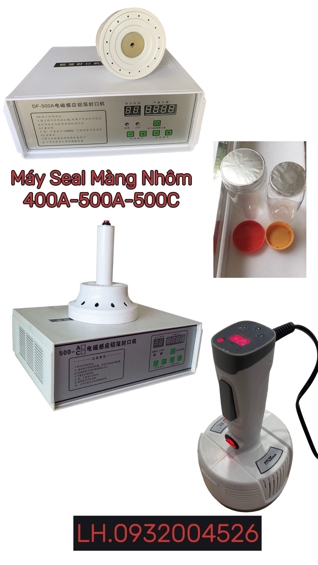 Máy seal màng nhôm, máy dán màng nhôm cầm tay