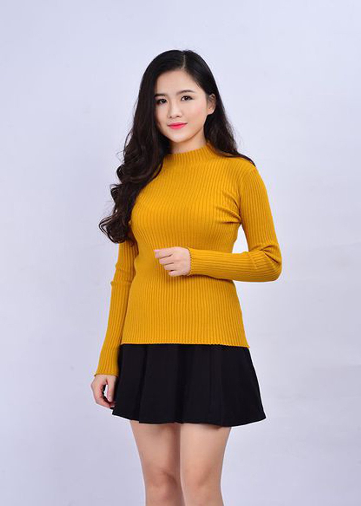 Áo len tơ siêu mềm ấm cổ ba phân Chipxinhxk