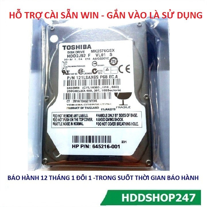 HCM Ổ cứng hdd laptop 2.5 tháo máy bh 12 tháng 500GB 320GB 250GB 160GB 120GB