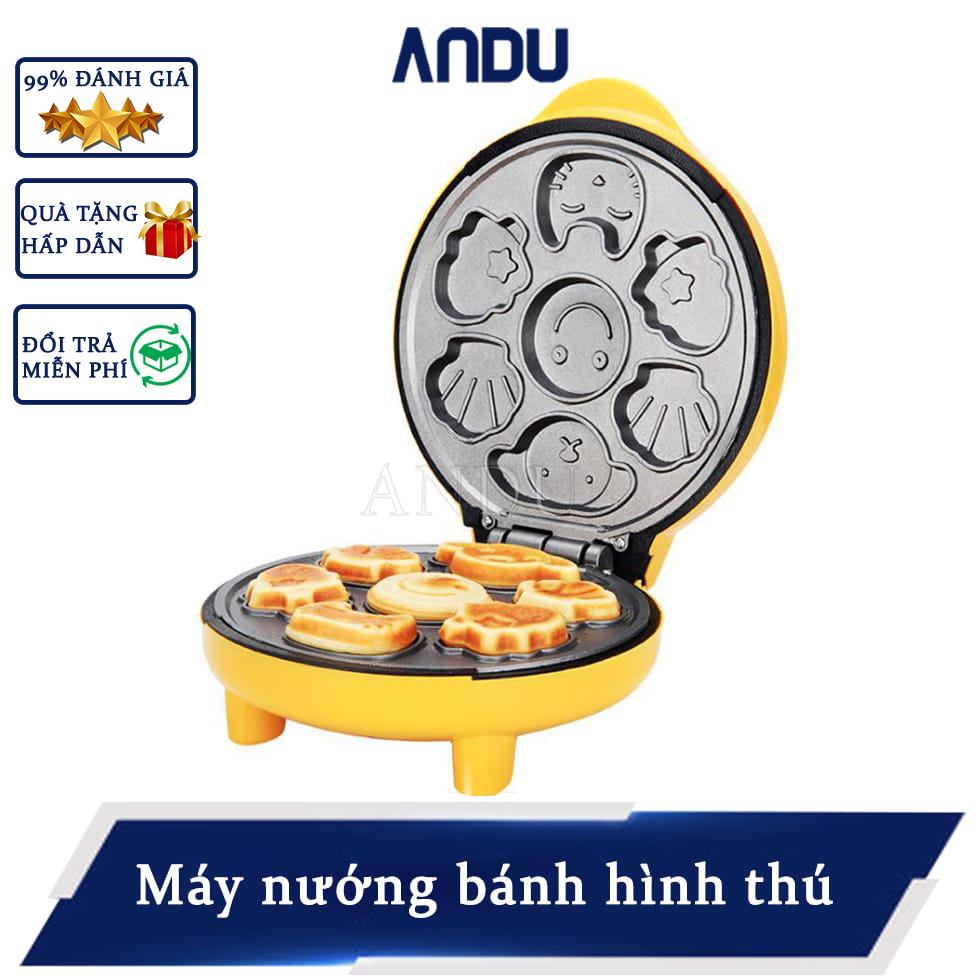 Máy Nướng Bánh Hình Thú Mini Khuôn Làm Bánh Bông Lan Nướng Chống Dính