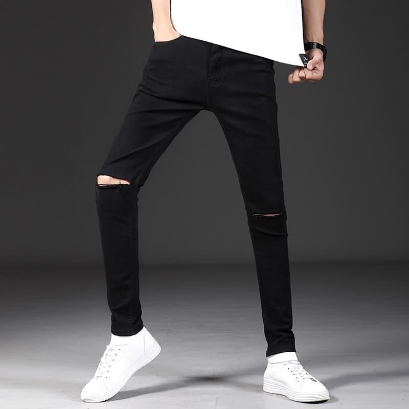 Quần jean nam rách gối -2019