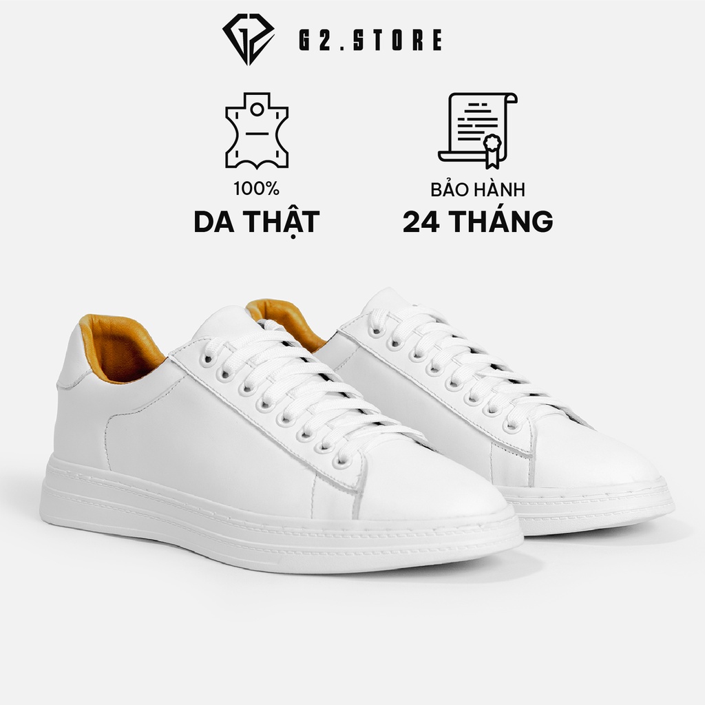 Giày trắng nam G2 Hera kiểu dáng sneaker thể thao phong cách trẻ trung