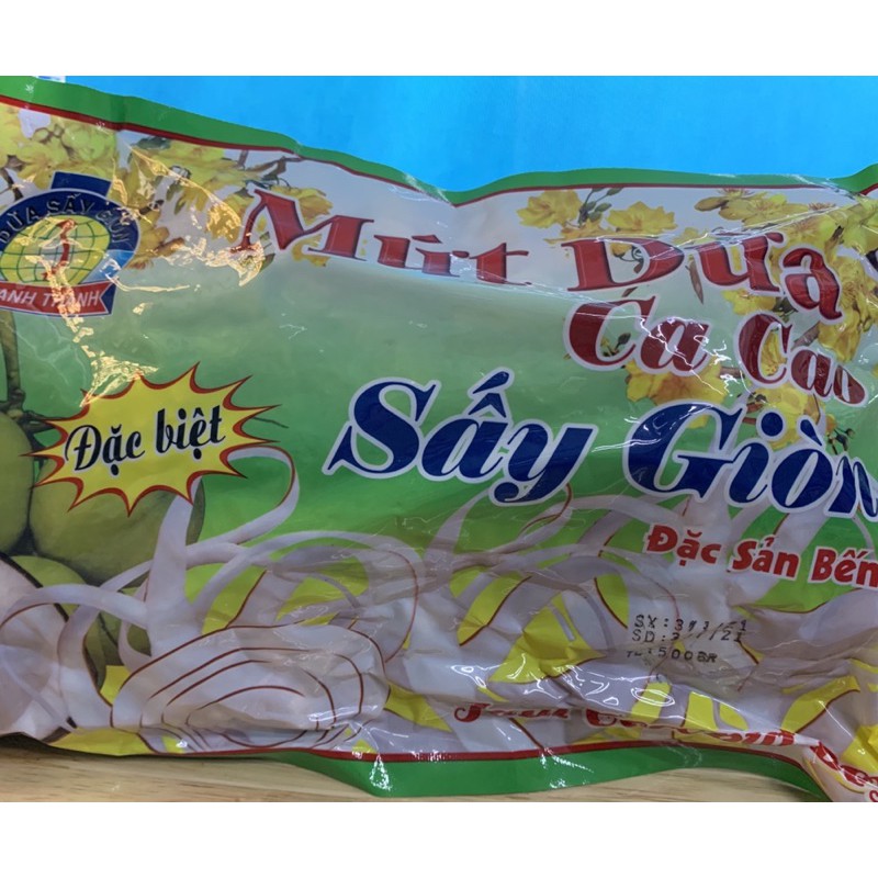 Mứt dừa cacao sấy giòn 500g