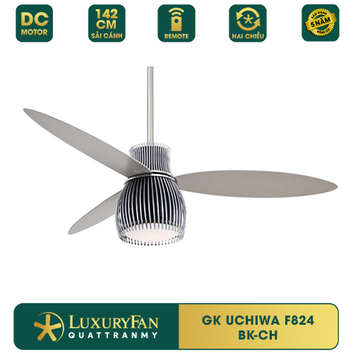 Quạt trần george kovacs uchiwa - có đèn, điều khiển từ xa, sải cánh 142 cm