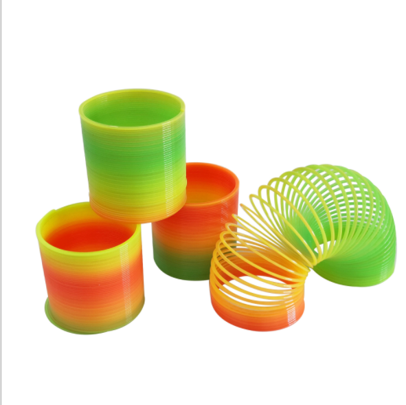 [LOẠI TO] Đồ Chơi Trẻ Em Vòng Tròn Lò Xo Cầu Vòng 7 màu LỚN 9CM Slinky