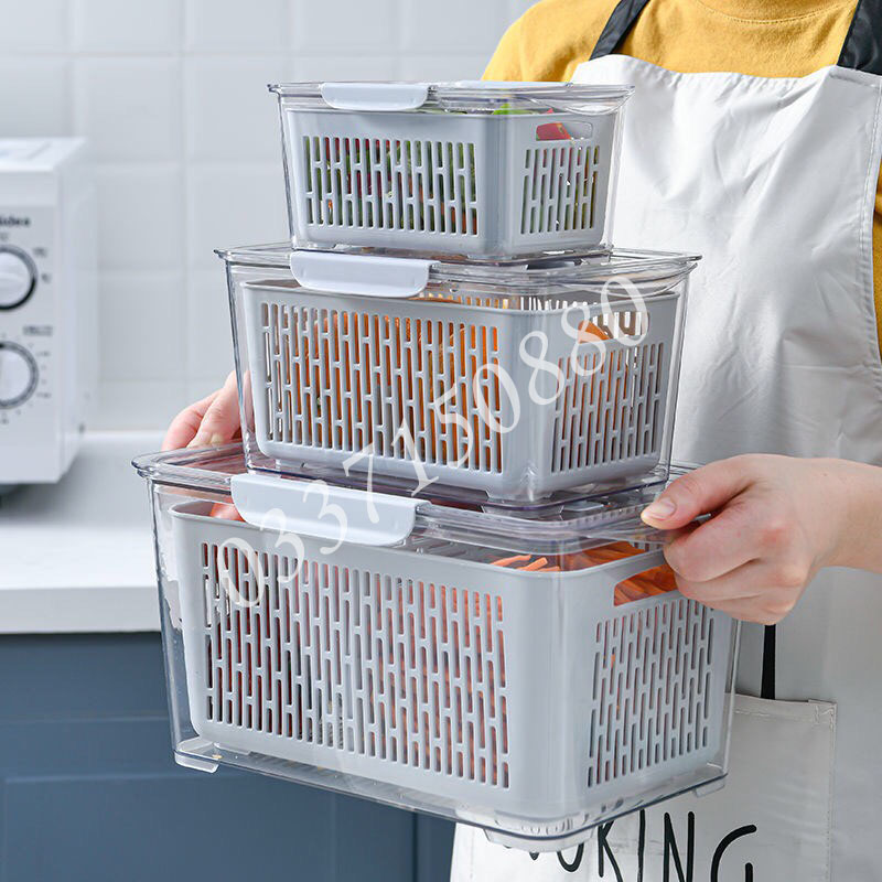 Set 3 hộp đựng thực phẩm tử lạnh cao cấp