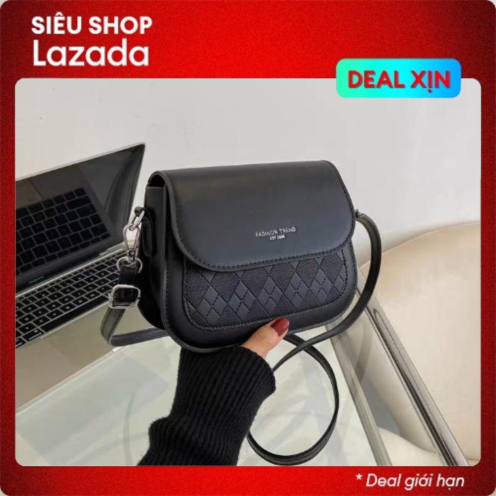 Túi xách nữ đeo chéo công sở đeo vai họa tiết ô trám _KN2610