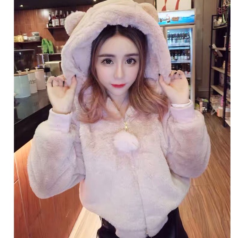 [ Phương Linh Luxury 1688 ] ÁO KHOÁC LÔNG MƯỢT TAI GẤU THỜI TRANG HÀN QUỐC T5