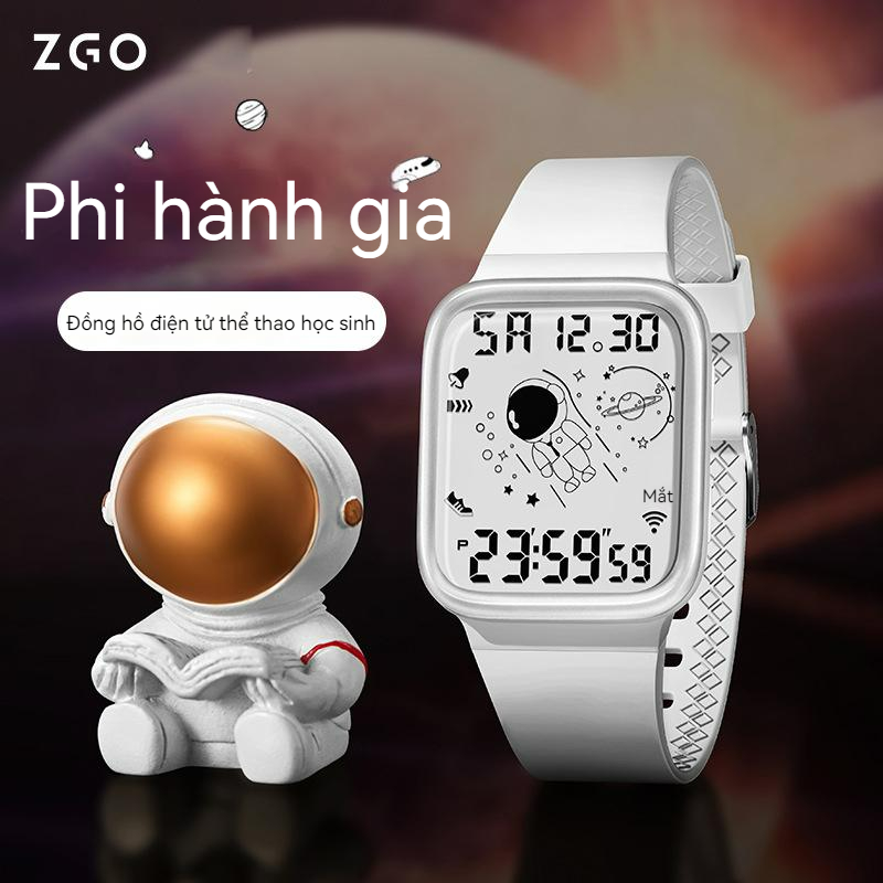 Đồng hồ Zgo phi hành gia cho sinh viên,thời trang chống nước, đồng hồ mặt vuông nam,đồng hồ điện tử nữ thiết kế thiểu số đồng hồ quà tặng sinh nhật vợ chồng