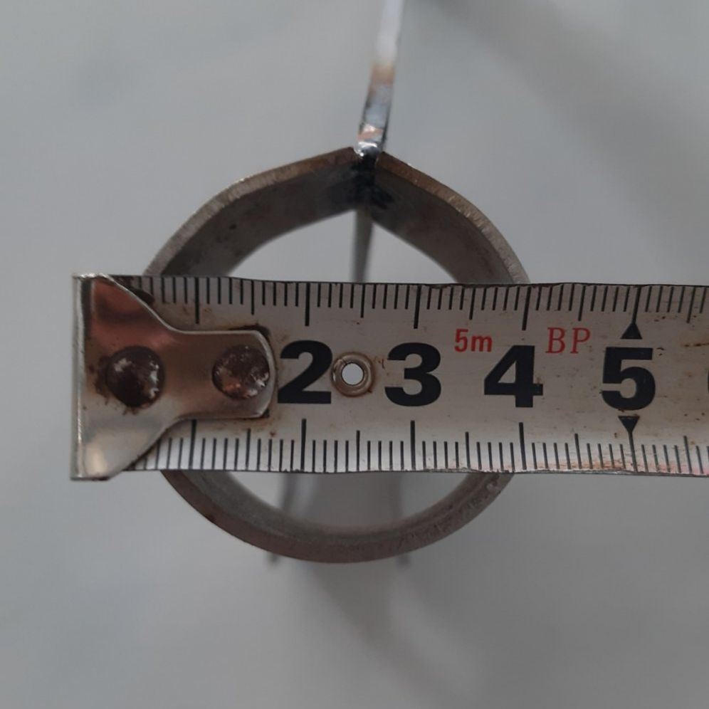 bánh lái nước inox gắng láp đuôi tôm đường kính 34mm dài 23cm chiều cao 17cm dầy 2 ly