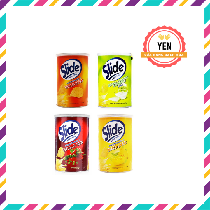 [HCM]Combo 04 hủ  - Khoai tây ống Slide chọn vị ngẫu nhiên giòn rụm siêu ngon ăn mãi còn thèm loại 90g