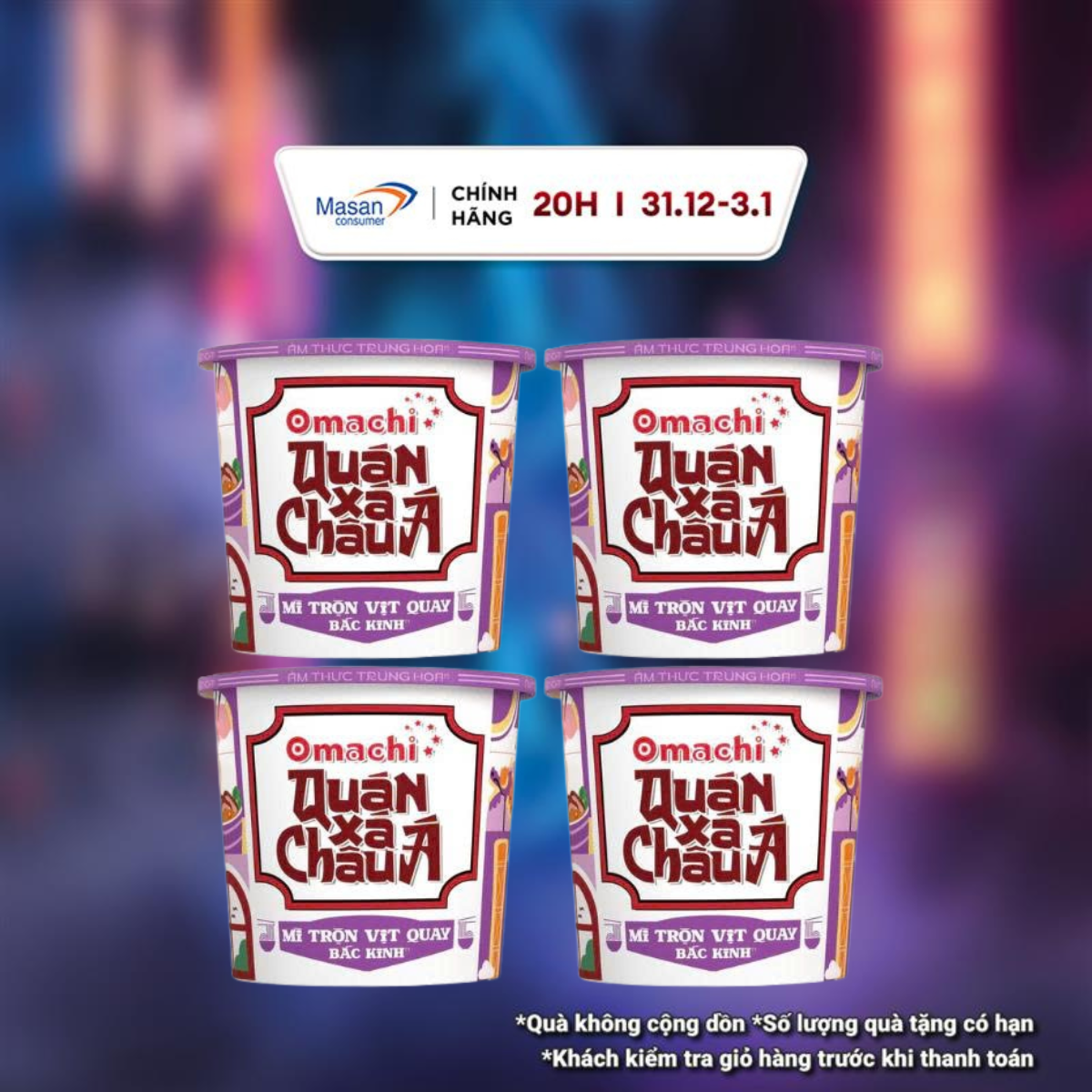   Chọn Món  Combo 4 Hộp đồ ăn Omachi Quán Xá Châu Á 