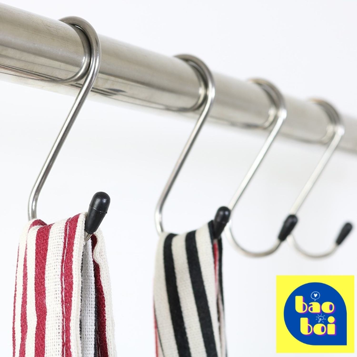 Vỉ 4 móc hình chữ s treo đồ tiện ích