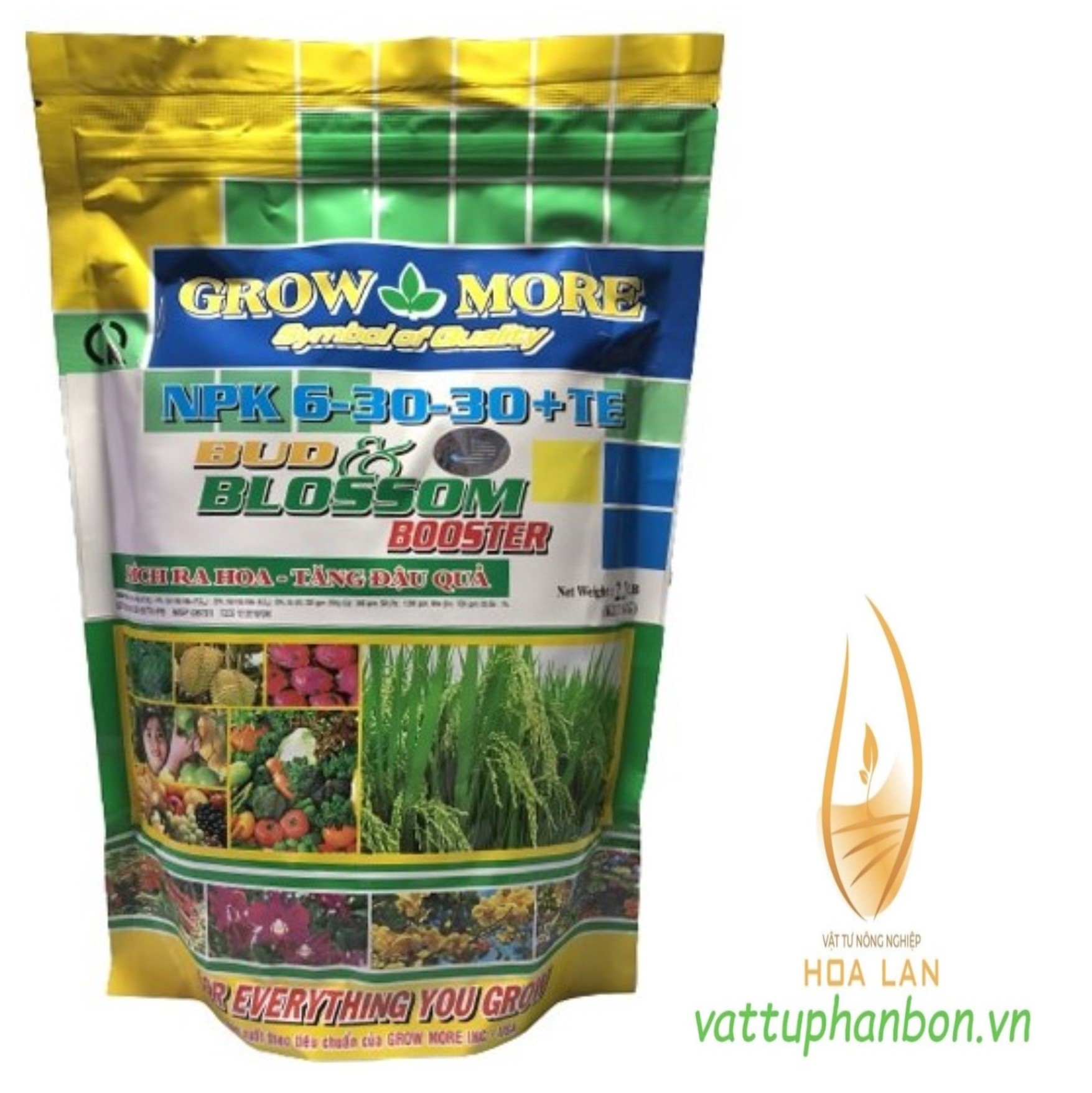 Phân bón lá grow more npk 6-30-30+te - #409a# 1kg
