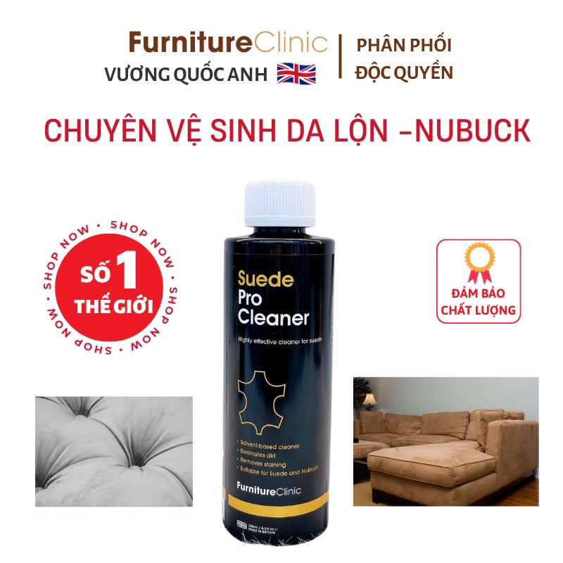 Dung dịch chuyên vệ sinh da lộn – Suede Pro Cleaner 250ml