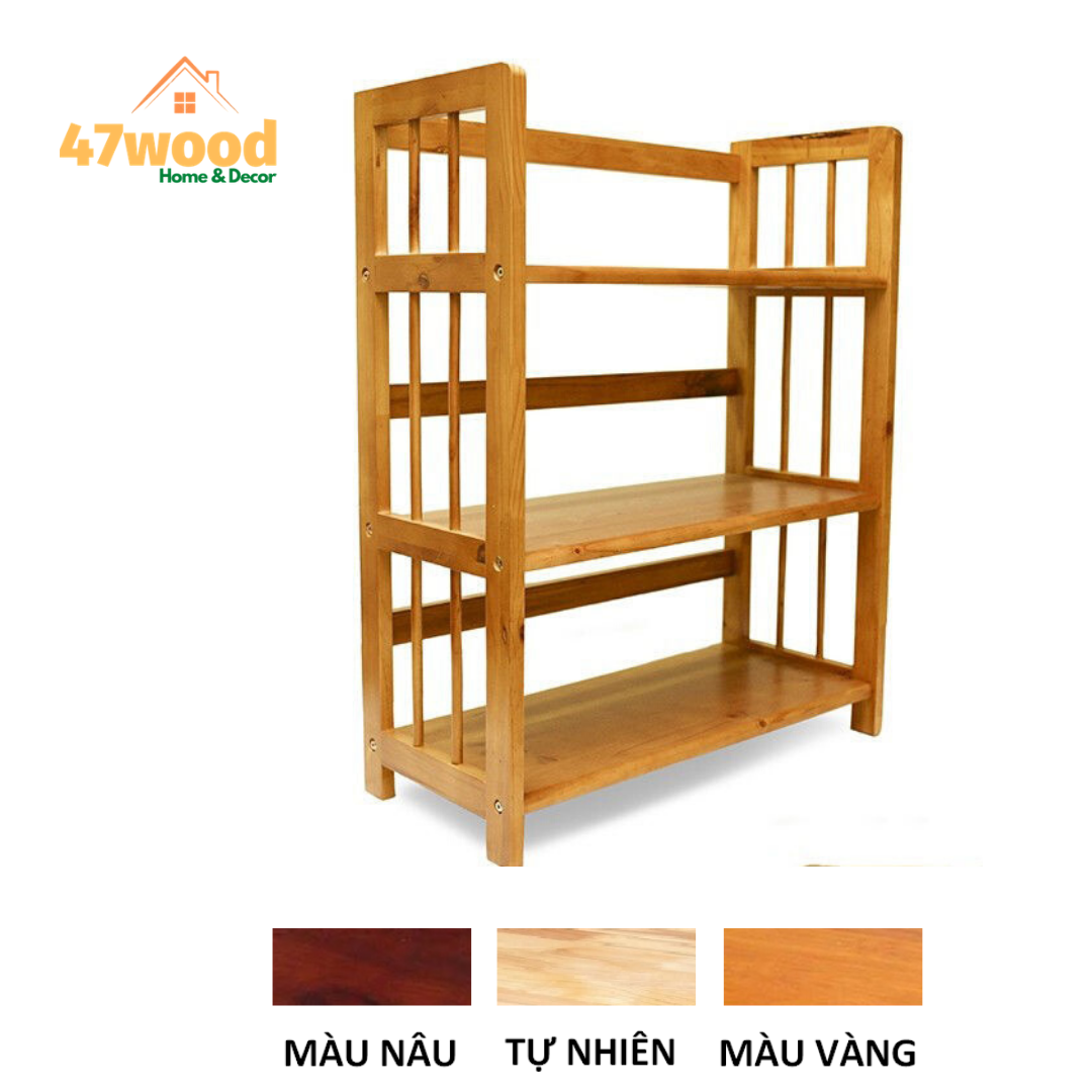 KỆ SÁCH GỖ 3 TẦNG 65CM