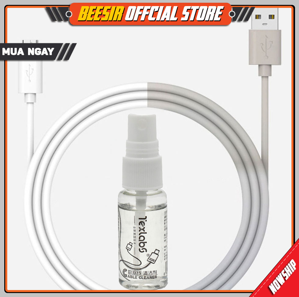 Dung Dịch Tẩy Vết Ố Vàng Trên Cáp Sạc, Tai Nghe, Ốp Điện Thoại Cao Cấp Texlabs 20ml