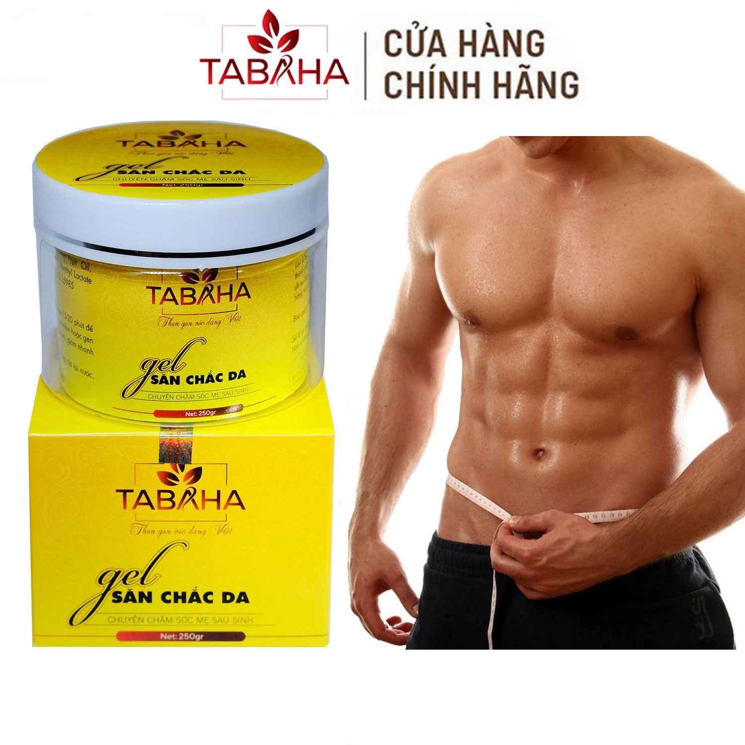 Kem tan mỡ bụng cho nam giới tabaha 250g giảm mỡ cấp tốc bụng đùi eo cánh tay