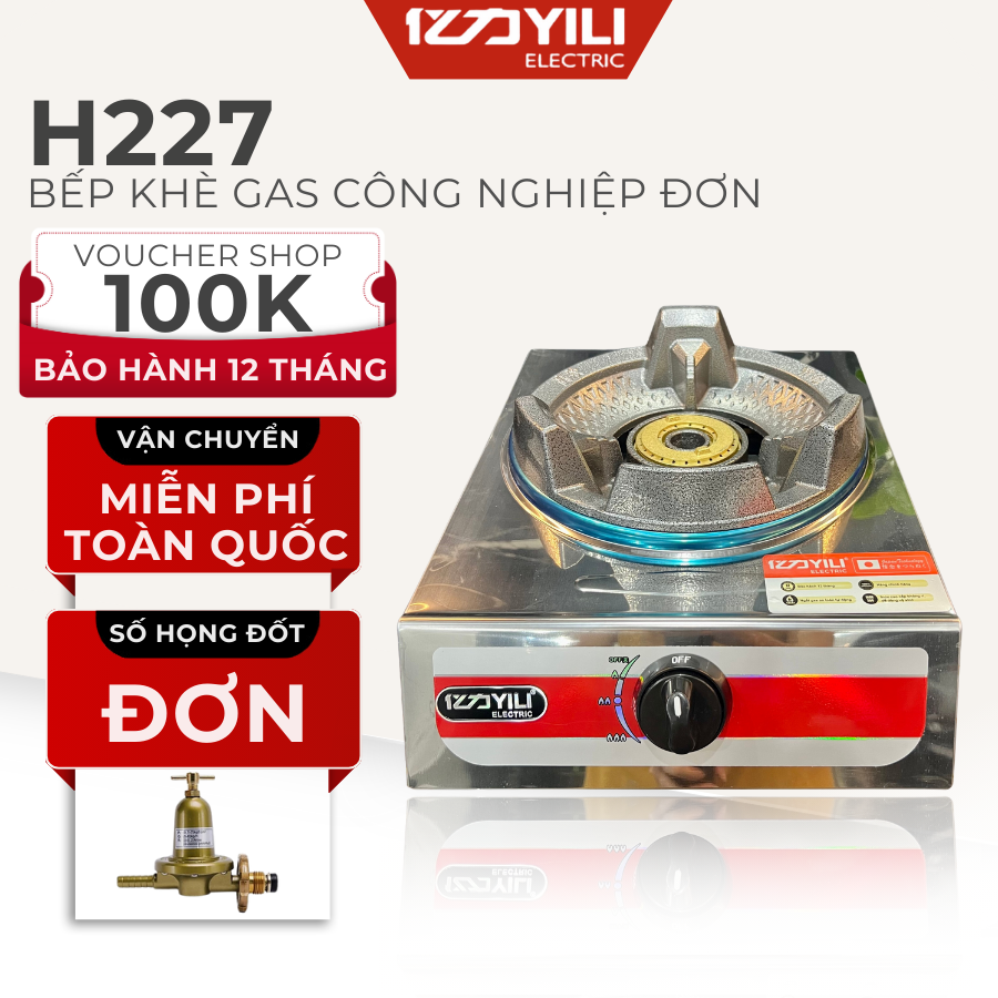 Bếp gas công nghiệp 1 họng bếp khè đơn công nghiệp bếp gas công nghiệp đơn inox 410