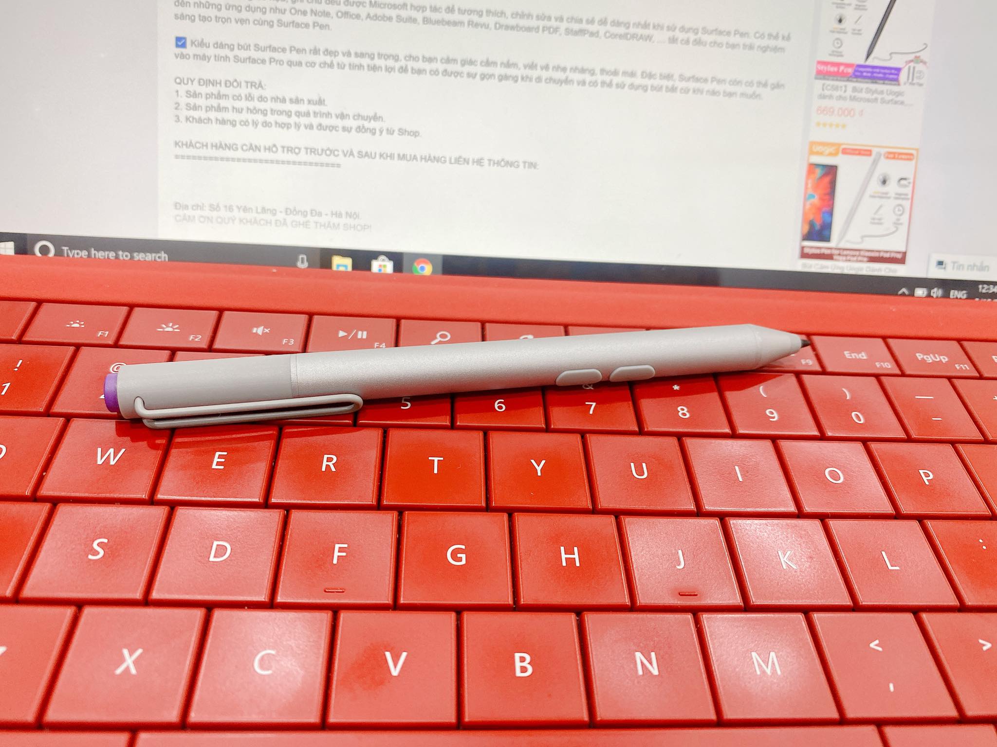 Bút Microsoft Surface Pen 3 (thế hệ 3) - Hàng Chính Hãng - Dùng cho mọi loại Surface(trừ surface laptop Go)