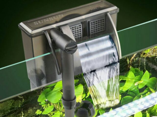 Lọc thác SunSun HBL 402 Slim - bể cá mini -Kèm mút lọc+ Lọc váng
