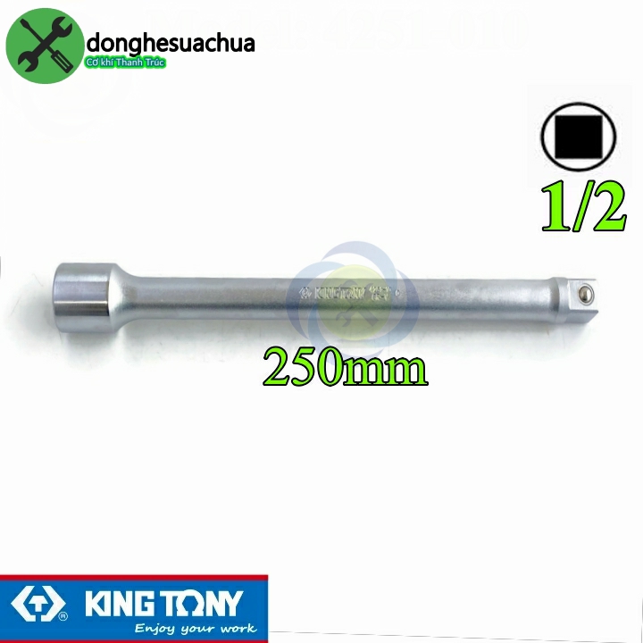 Đầu nối dài 1/2 kingtony 4251-10 dài 250mm đầu vuông 12.7mm