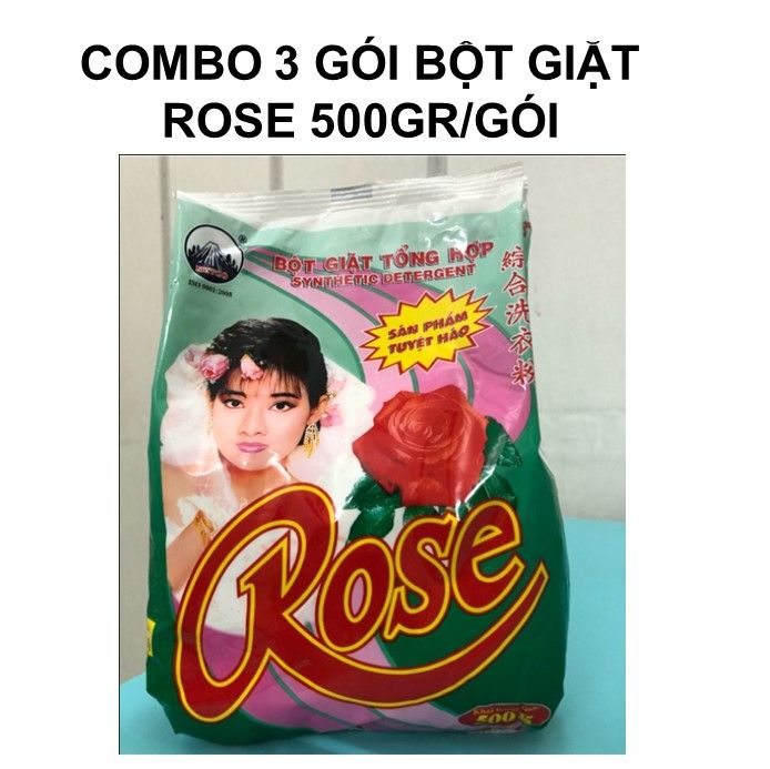 Combo 3 gói Bột Giặt Rose 500gr/gói hàng xuất khẩu của Net