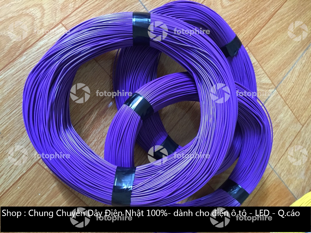 Dây điện nhật 0,75 100m màu tím