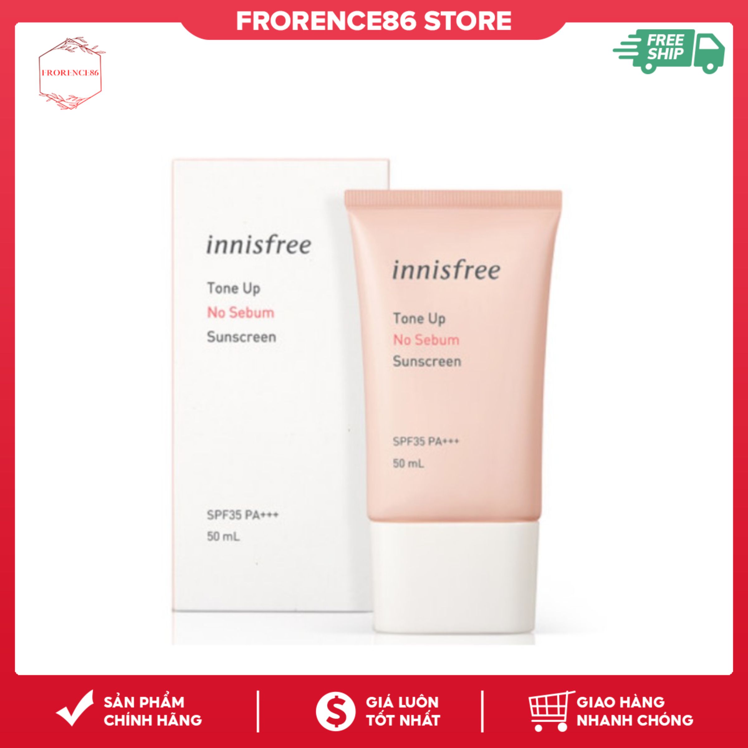 Kem chống nắng / innisfree / kem chống nắng nâng tone da trắng hồng innisfree tone up spf50++ frorence86 store