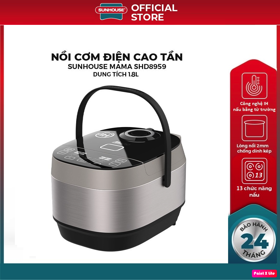 Nồi cơm điện cao tần 1.8l sunhouse mama shd8959 - nồi cơm điện cao tần sunhouse - bảo hành 24 tháng