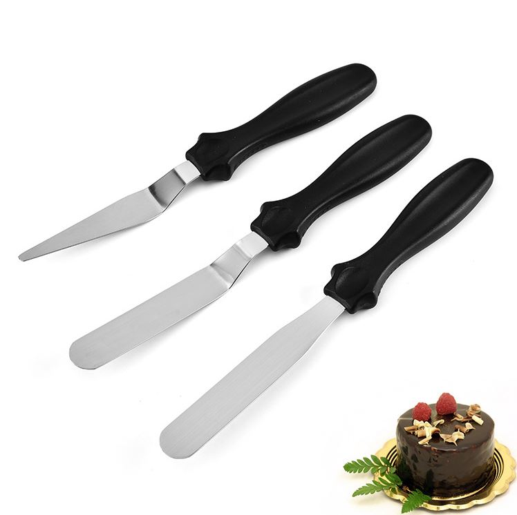 Bộ 3 dao chà láng trang trí bánh kem, bánh sinh nhật, gato mini