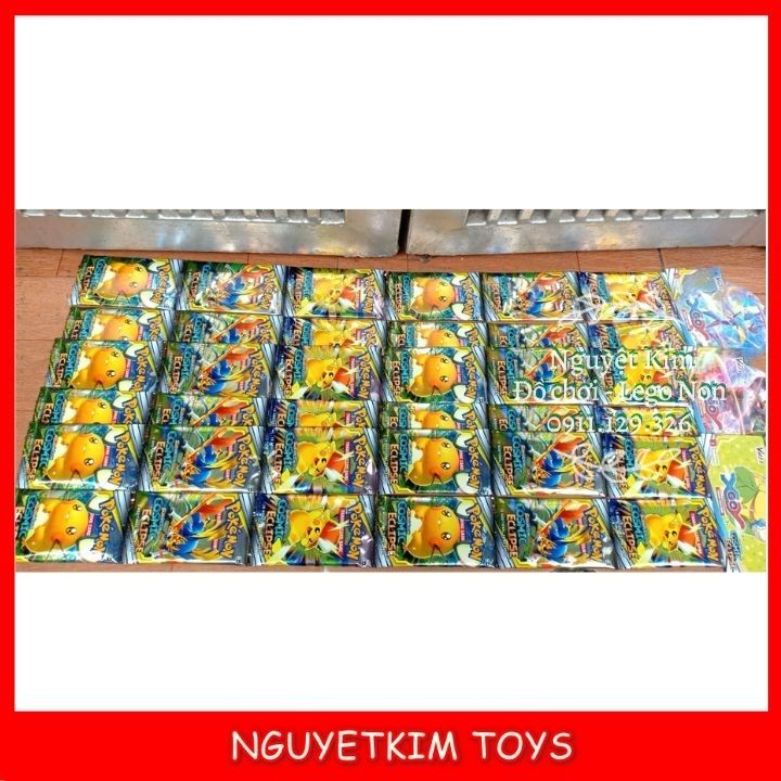 Combo 3 Dây Thẻ Bài Giấy Pokemon 36 Gói - Gói gồm 8 Thẻ Thẻ Pokemon Trò Chơi Chiến Đấu Phim Hoạt Hình Đồ Chơi Sưu Tập Trẻ Em