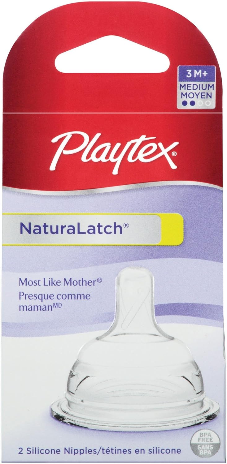 Playtex naturalatchnile, dòng chảy trung bình, 2-Count