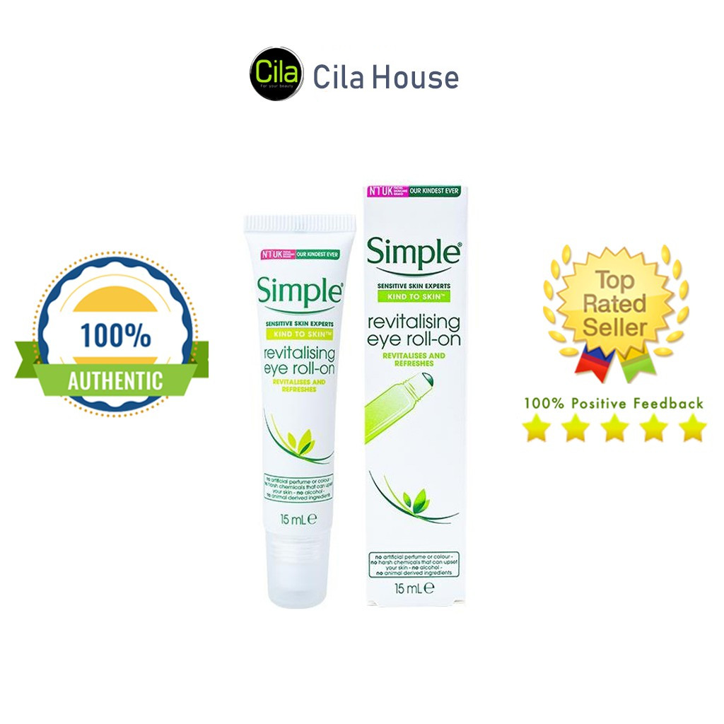 Lăn Dưỡng Mắt Simple Kind To Skin Revitalising Eye Roll-On - Cila House
