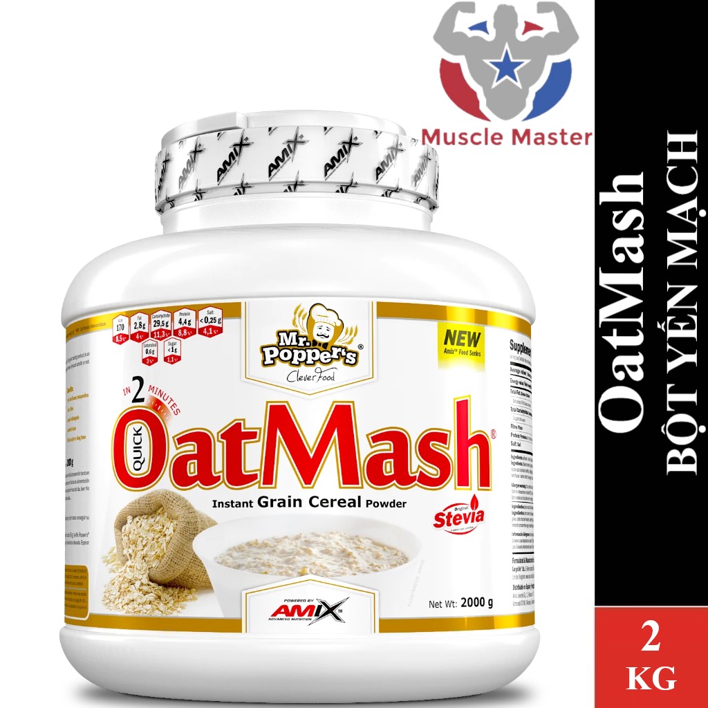 Yến mạch bột pha nước mr popper's oatmash 2kg
