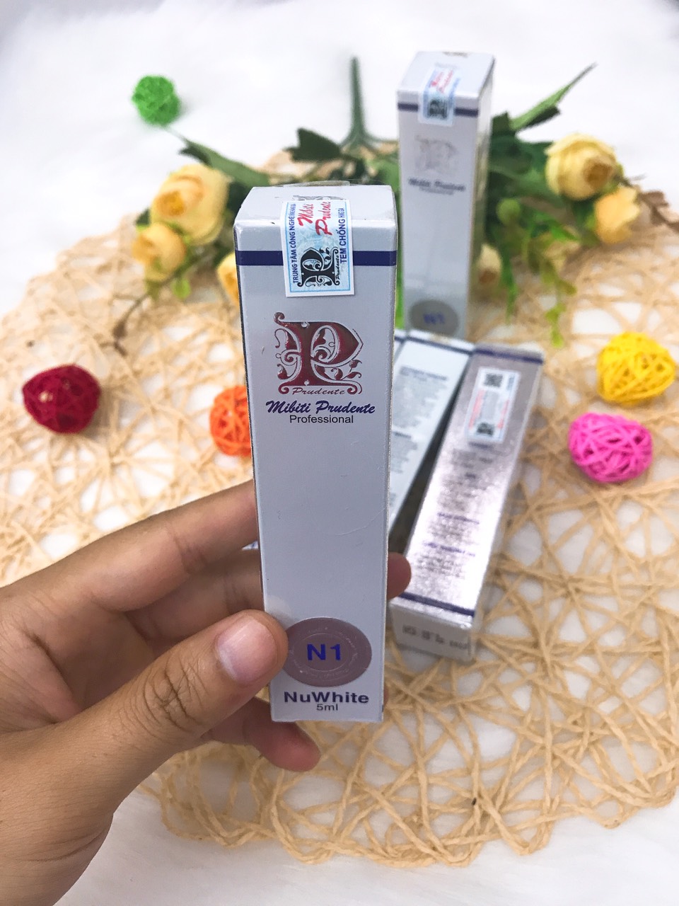 date mới [ chính hãng tem] Kem làm hồng Nhũ Hoa Mibiti Prudente Nuwhite N1 5ml