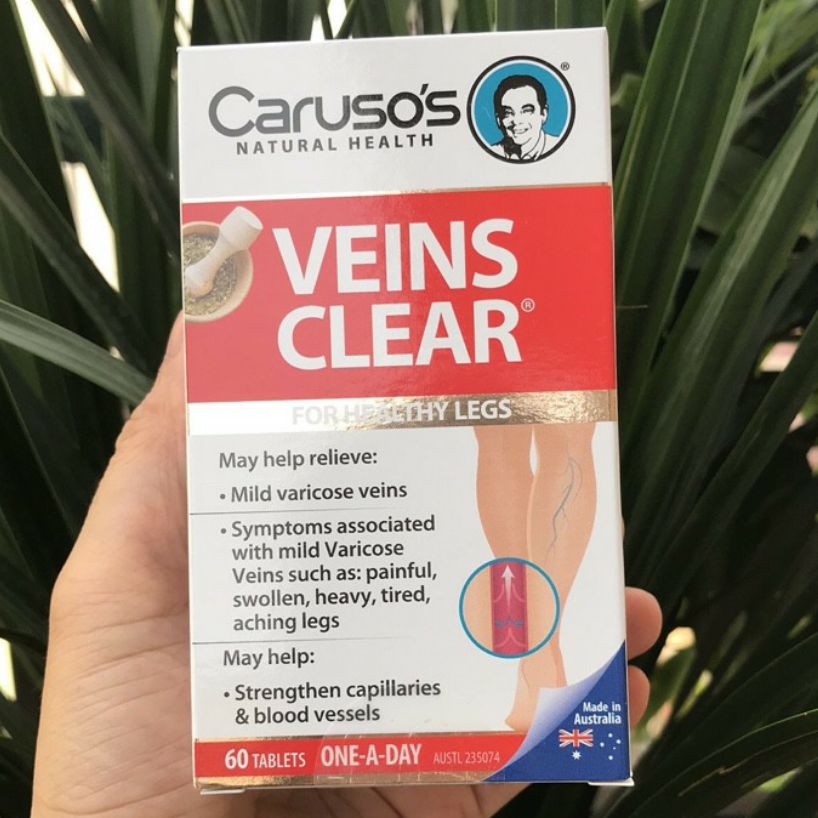 Viên uông hỗ trợ giảm suy giãn tĩnh mạch Veins Clear 60 viên