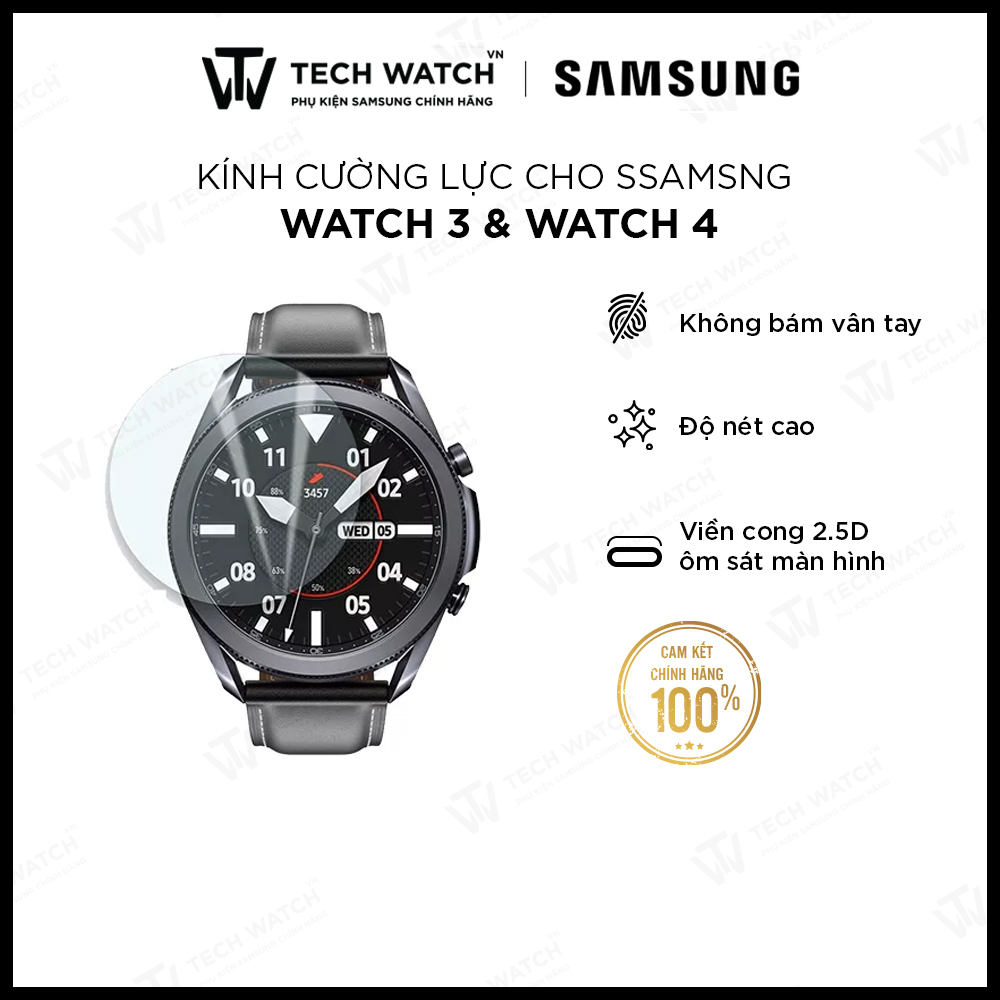 Kính cường lực 9h - miếng dán bảo vệ màn hình đồng hồ samsung galaxy watch 3 & watch 4 classic