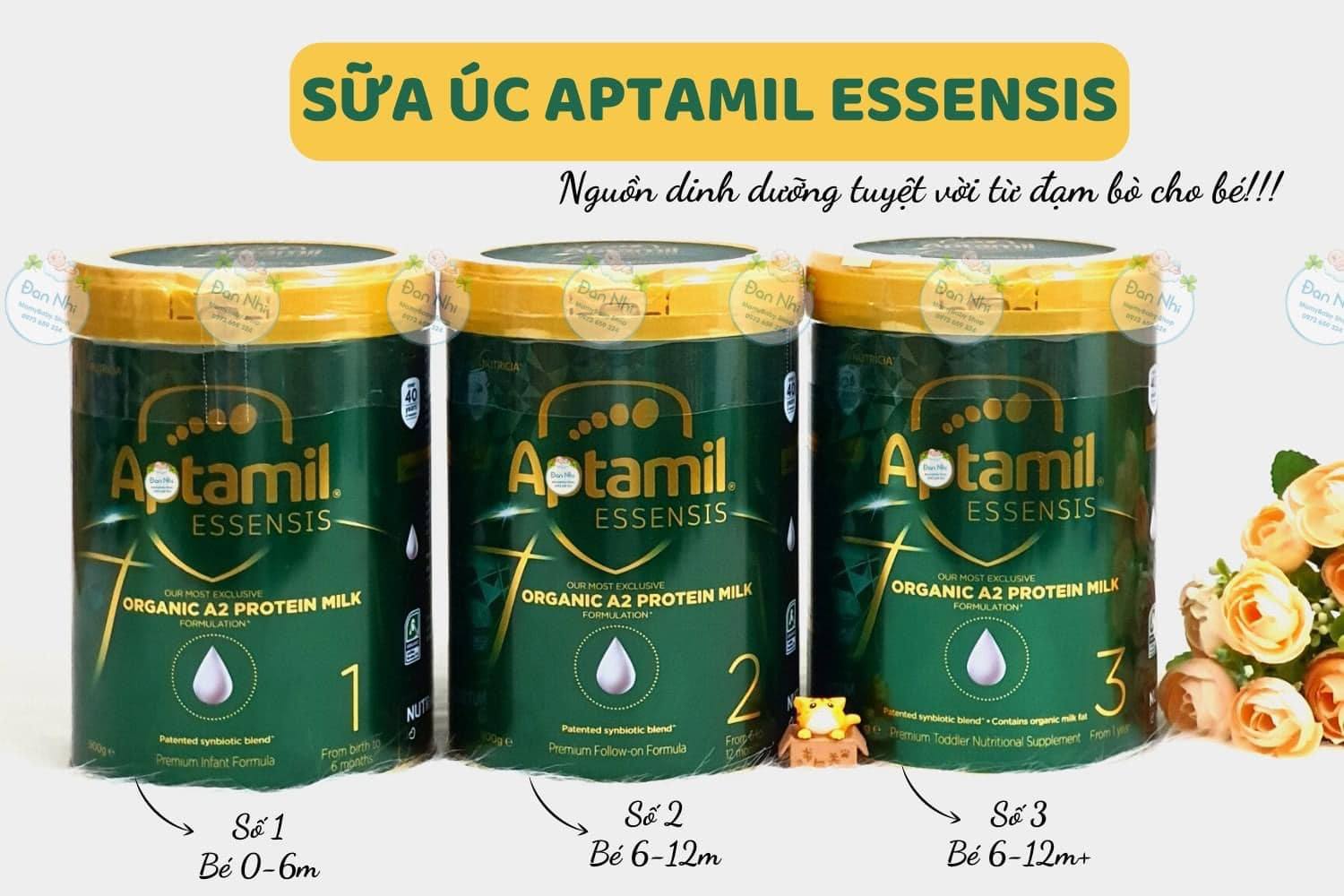 Sữa aptamil essensis organic dòng cao cấp 900g úc cho bé