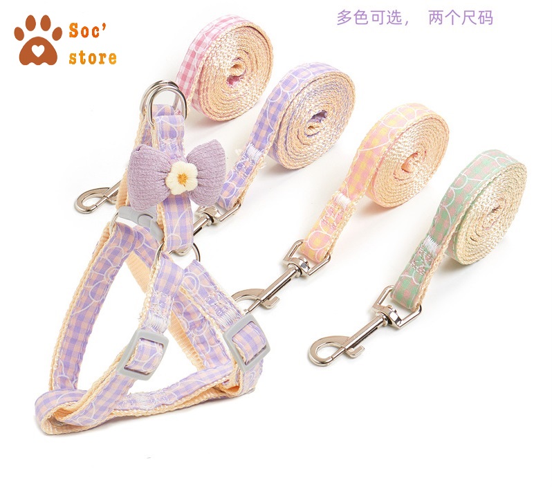 Dây dắt đi dạo dành cho chó mèo hình nơ bầu