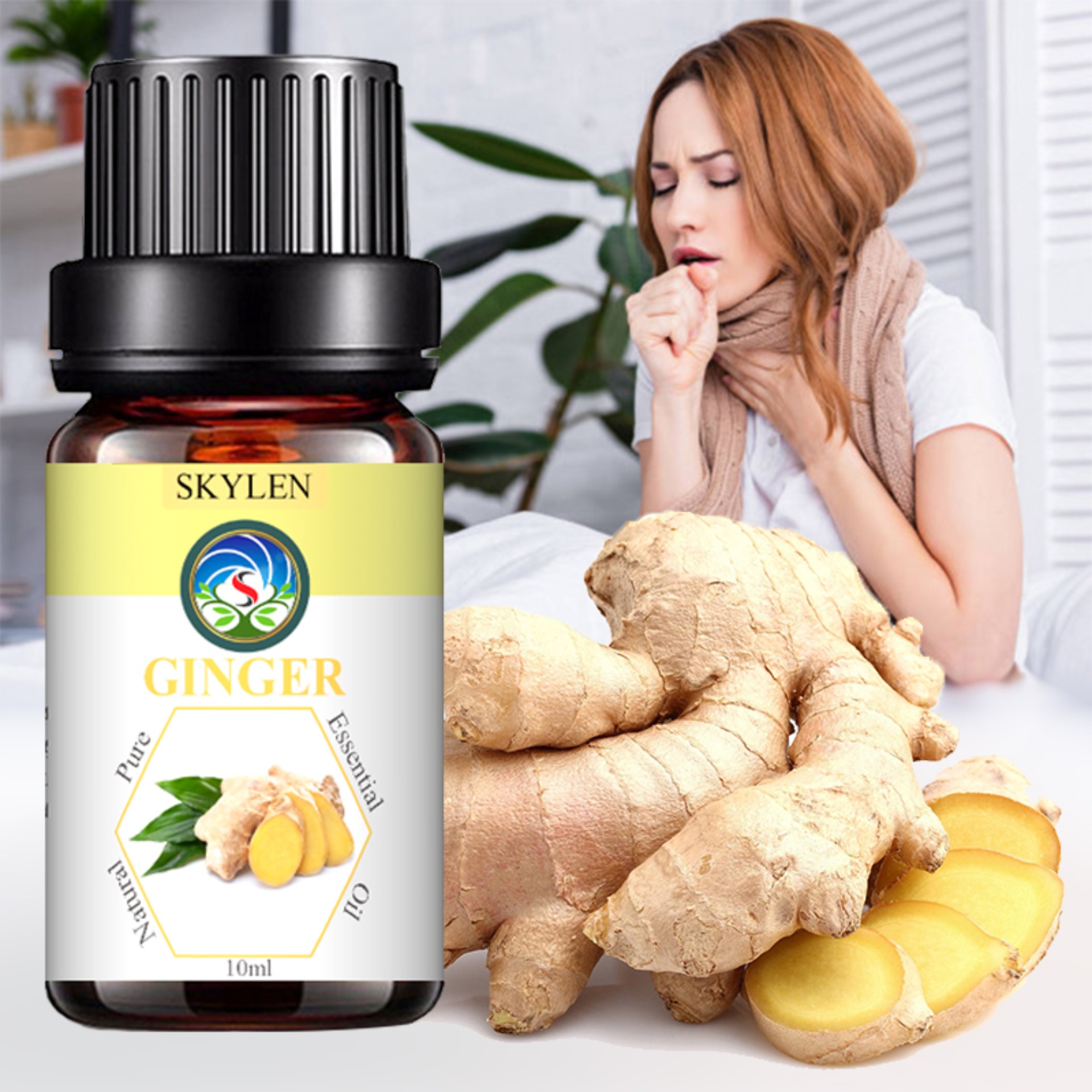 [HCM]Tinh dầu gừng nguyên chất có màu vàng nhạt mùi hương cay nồng và ấm đặc trưng thơm lâu