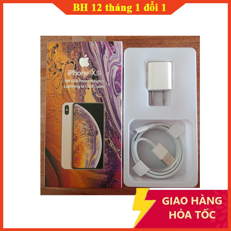 Bộ sạc Iphone chính hãng FullBox - Bh 12 tháng 1 đổi 1 - Nguồn ra ổn định phù hợp mọi iphone , không lo đơ loạn