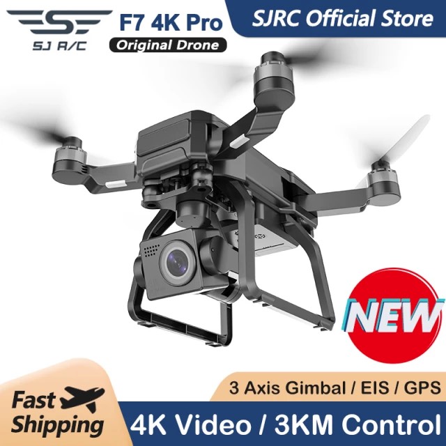 Máy bay flycam Sjrc F7 4K Pro Camera 4K gimba chống rung 3 trục gấp gọn 2GPS tầm xa 3KM phiên bản nâng cấp Sjrc F11 4K Pro - Chính hãng