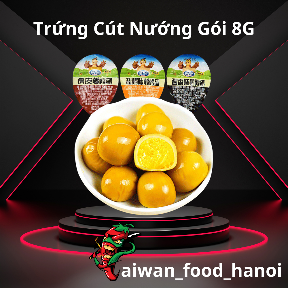 Trứng cút ngâm tương - trứng cút nướng muối siêu ngon - trứng cút ăn liền trung quốc - gói 8g - taiwan foods