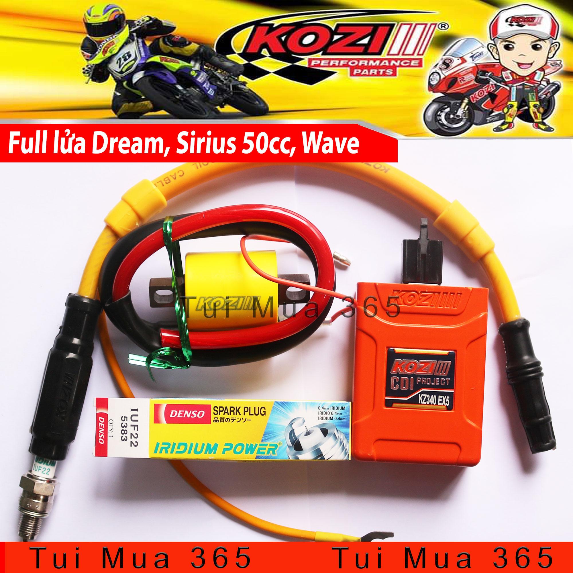 Full bộ lửa kozi cho dream wave 100 sirius 50cc elegant 110cc
