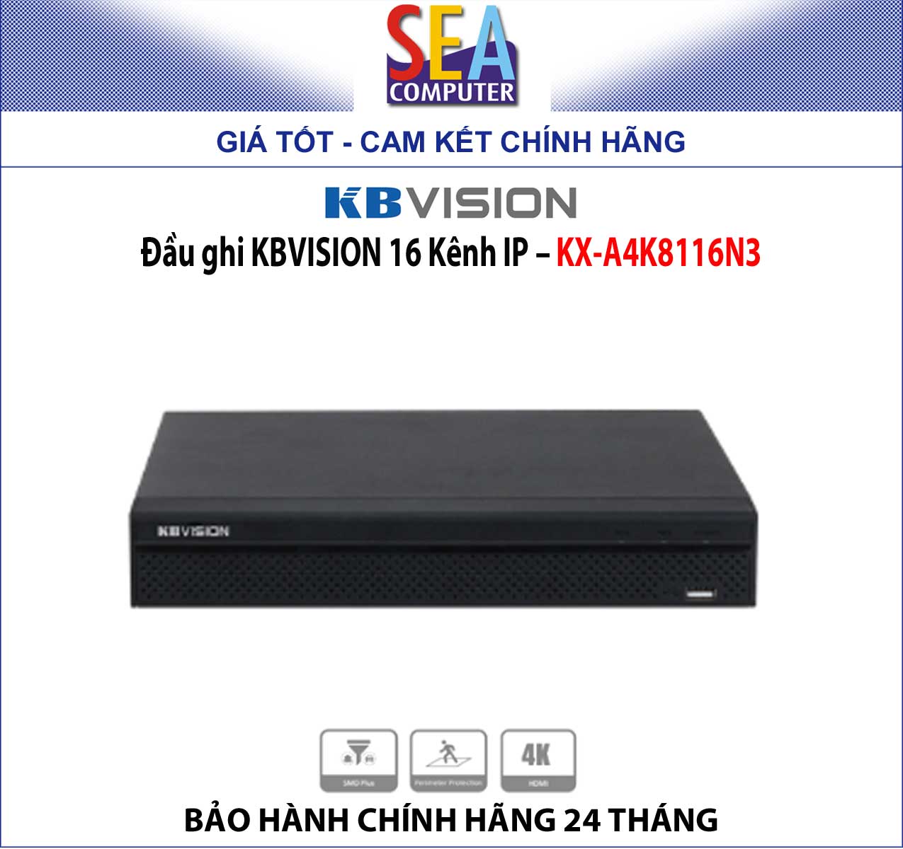 Đầu ghi KBVISION 16 Kênh IP - KX-A4K8116N3