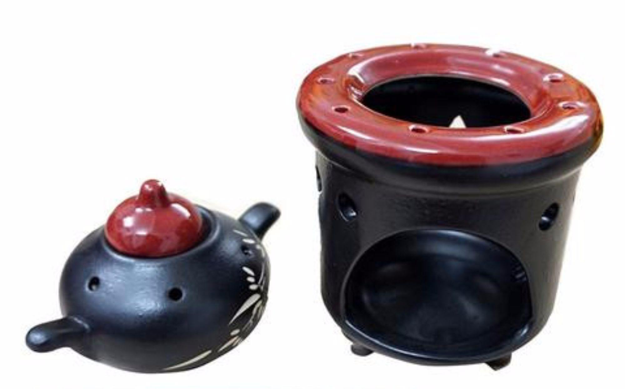 Đèn xông tinh dầu, đèn khuếch tán tinh dầu, đèn đốt tinh dầu dùng nến - hình ấm trà đẹp thơ mộng