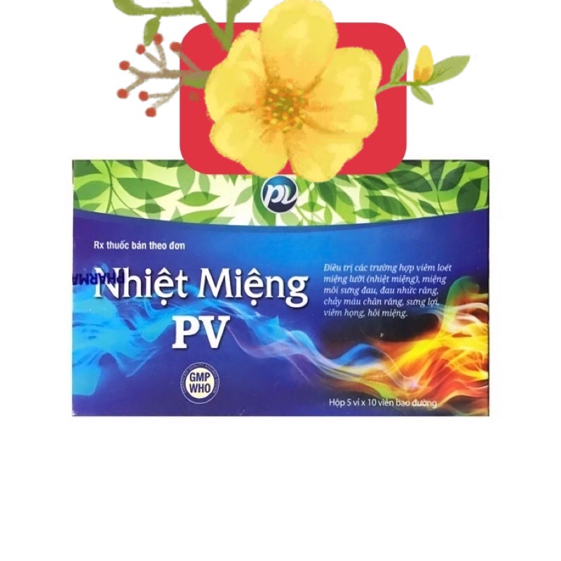 Nhiệt miệng PV giảm viên loét, nhiệt miệng, nhiệt lưỡi, đau lợi, thiếu vitamin, người bị mẩm ngứa, nóng, nhiệt, đề kháng