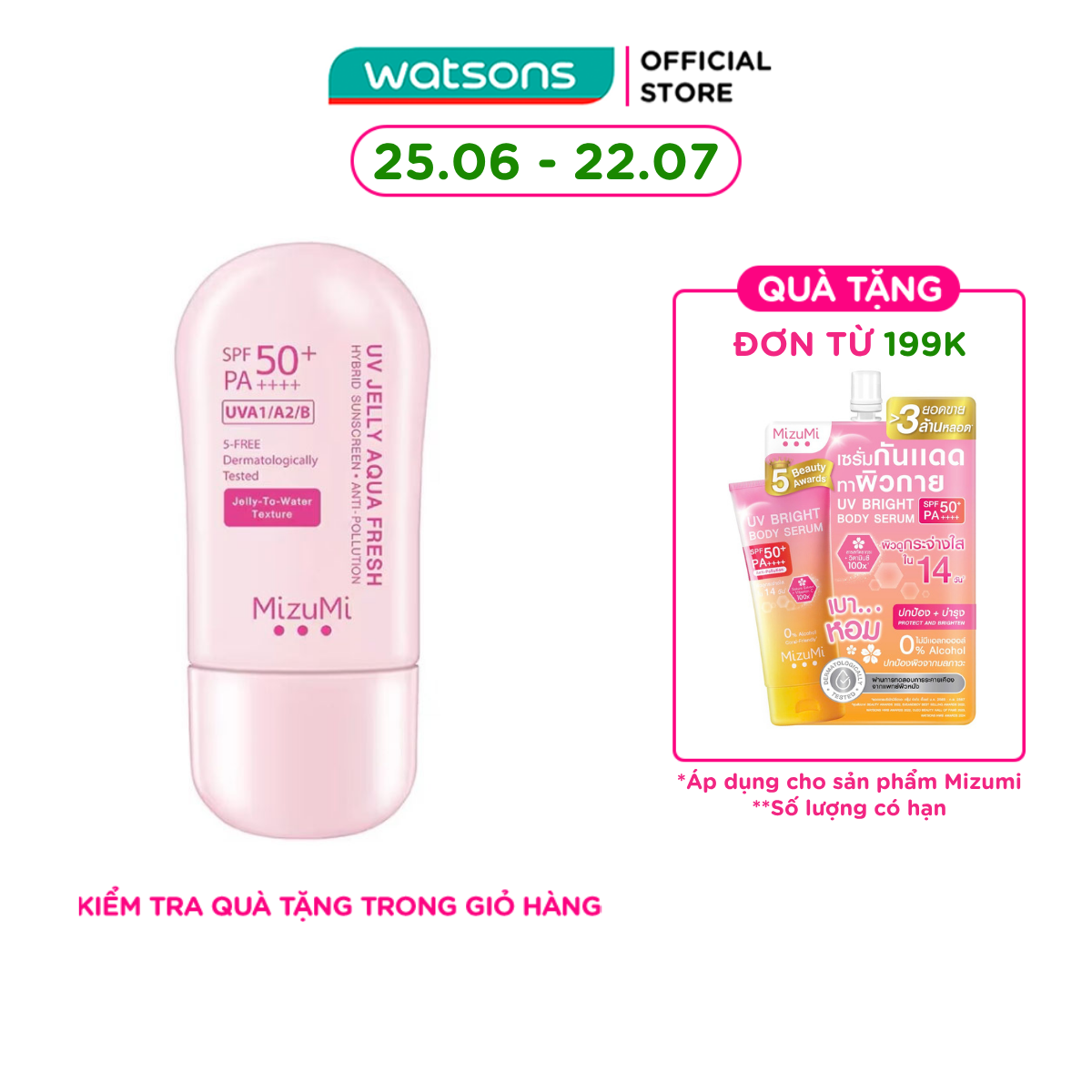Kem Chống Nắng MizuMi UV Jelly Aqua Fresh 40g